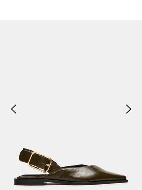 Steve Madden Olive Green Pointed Slingback Flat - NEVER BEEN WORN